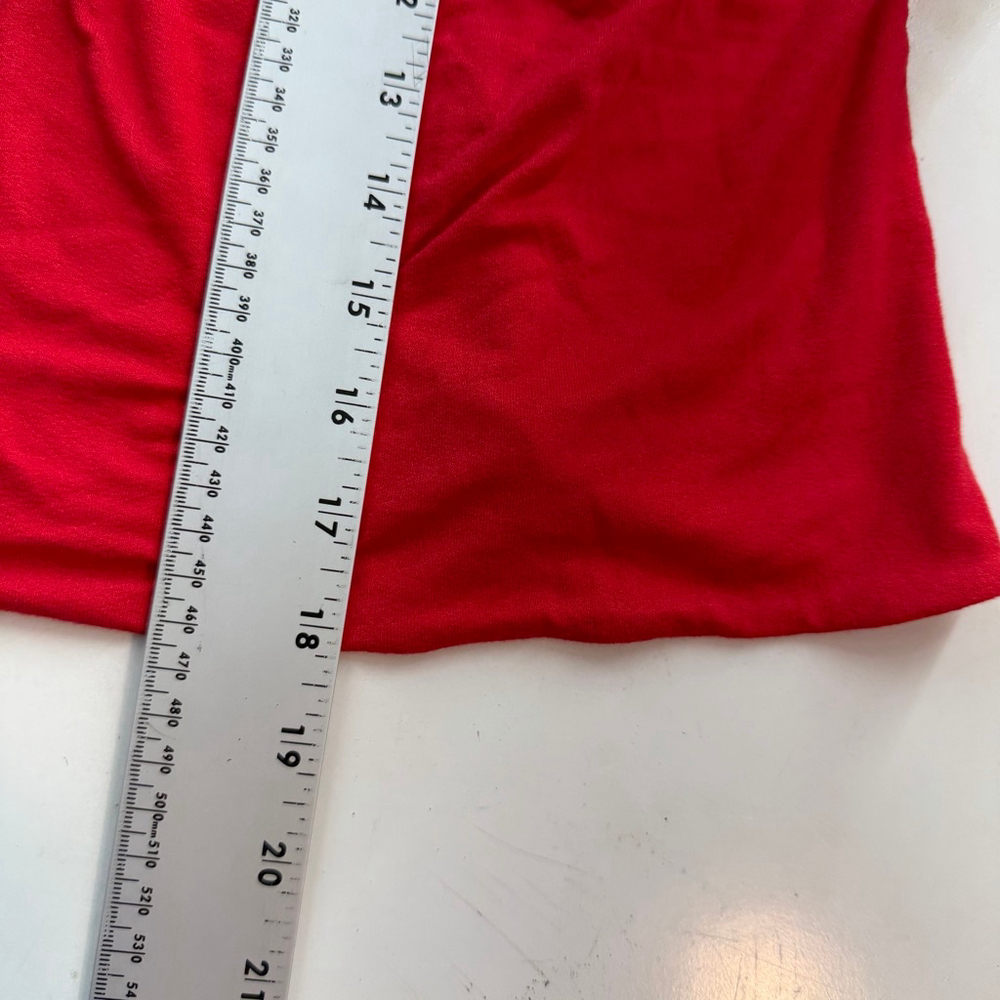 AFRM Red Off Shoulder Top Ruched Long Sleeve Stretch Bodycon XS Night Out - Picture 8 of 12